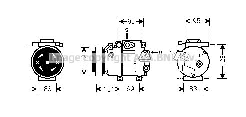 HYK237 AVA QUALITY COOLING Компрессор, кондиционер