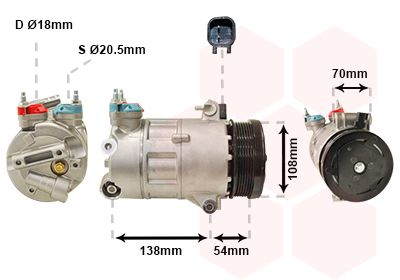 1800K478 VAN WEZEL Компрессор, кондиционер