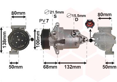 1301K703 VAN WEZEL Компрессор, кондиционер