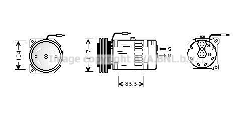 RTAK403 AVA QUALITY COOLING Компрессор, кондиционер