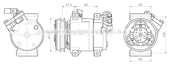 MTAK295 AVA QUALITY COOLING Компрессор, кондиционер