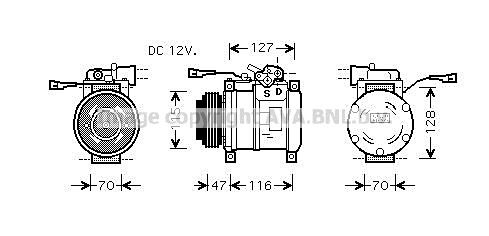 IVAK076 AVA QUALITY COOLING Компрессор, кондиционер