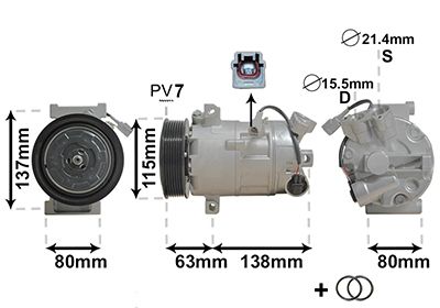 4300K491 VAN WEZEL Компрессор, кондиционер