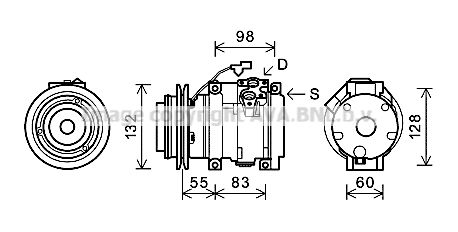 MTK219 AVA QUALITY COOLING Компрессор, кондиционер