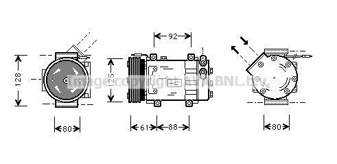 RTAK255 AVA QUALITY COOLING Компрессор, кондиционер