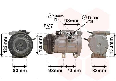 8201K709 VAN WEZEL Компрессор, кондиционер