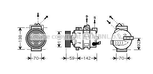 AIAK349 AVA QUALITY COOLING Компрессор, кондиционер