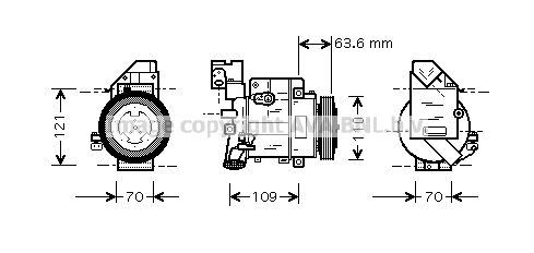 MSAK075 AVA QUALITY COOLING Компрессор, кондиционер