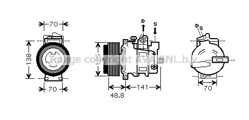 MSK426 AVA QUALITY COOLING Компрессор, кондиционер