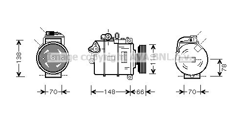 AIAK275 AVA QUALITY COOLING Компрессор, кондиционер