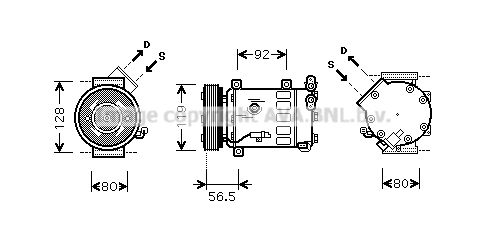 CNK242 AVA QUALITY COOLING Компрессор, кондиционер