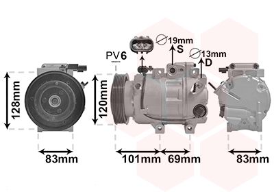 8200K439 VAN WEZEL Компрессор, кондиционер