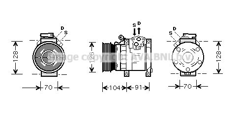 AUK167 AVA QUALITY COOLING Компрессор, кондиционер