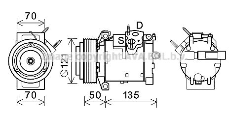 JEK066 AVA QUALITY COOLING Компрессор, кондиционер