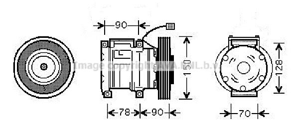 HDAK181 AVA QUALITY COOLING Компрессор, кондиционер