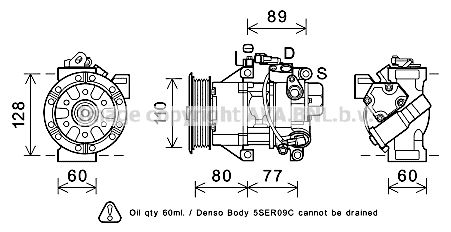 TOK626 AVA QUALITY COOLING Компрессор, кондиционер