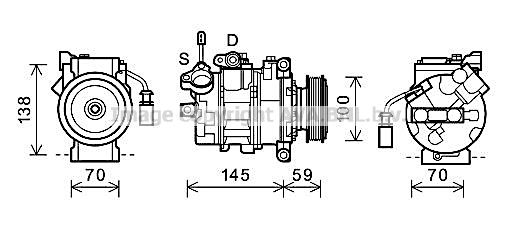 AIAK342 AVA QUALITY COOLING Компрессор, кондиционер