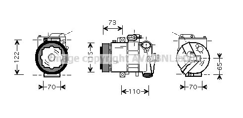 SAAK018 AVA QUALITY COOLING Компрессор, кондиционер