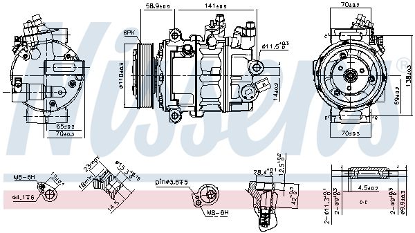 890608 NISSENS Компрессор, кондиционер