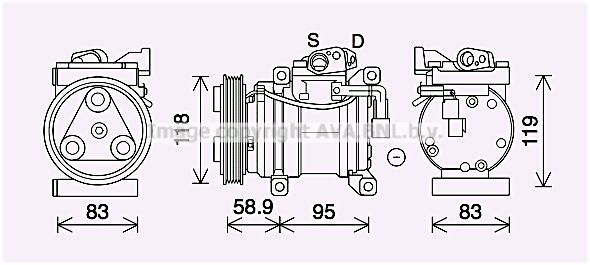 KAK283 AVA QUALITY COOLING Компрессор, кондиционер