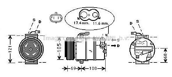 OLK316 AVA QUALITY COOLING Компрессор, кондиционер