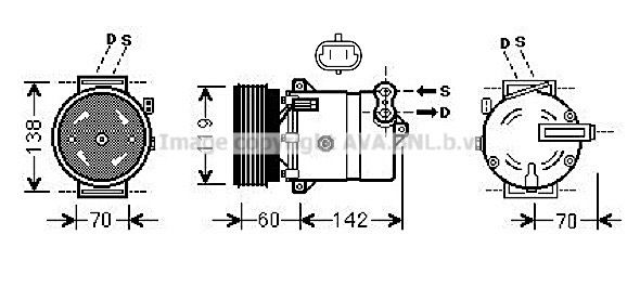 FTAK383D AVA QUALITY COOLING Компрессор, кондиционер