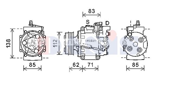 852782N AKS DASIS Компрессор, кондиционер