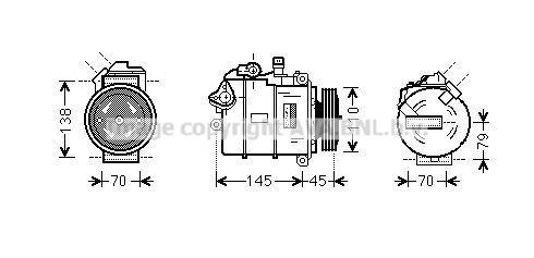 BWK383 AVA QUALITY COOLING Компрессор, кондиционер