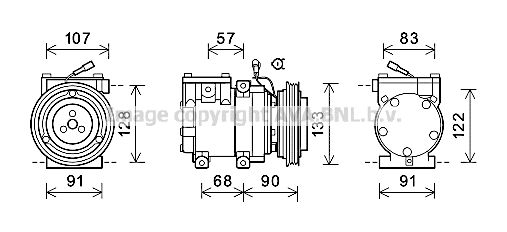 HYAK287 AVA QUALITY COOLING Компрессор, кондиционер