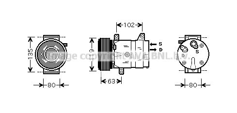 RTAK440 AVA QUALITY COOLING Компрессор, кондиционер