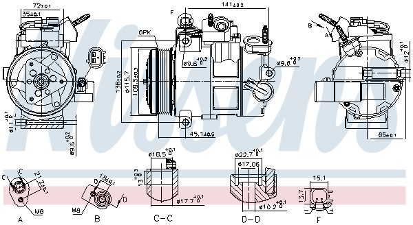 890800 NISSENS Компрессор, кондиционер