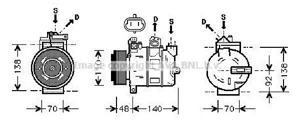 OLAK356 AVA QUALITY COOLING Компрессор, кондиционер