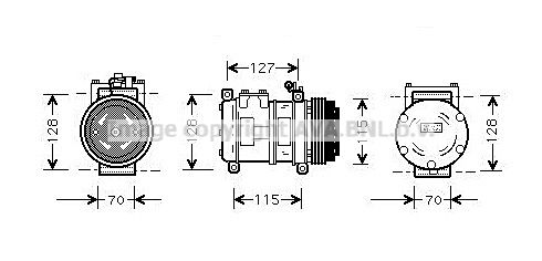 JRK031 AVA QUALITY COOLING Компрессор, кондиционер