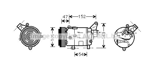 BWAK076 AVA QUALITY COOLING Компрессор, кондиционер