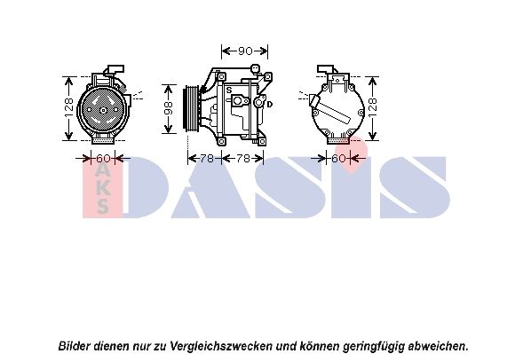 851074N AKS DASIS Компрессор, кондиционер