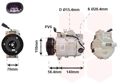 5800K265 VAN WEZEL Компрессор, кондиционер