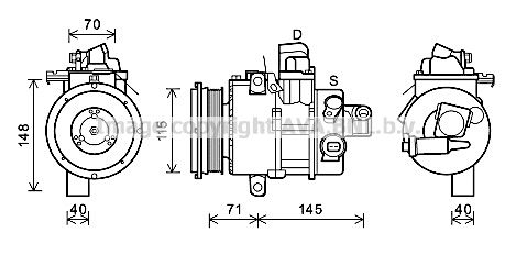 TOK725 AVA QUALITY COOLING Компрессор, кондиционер