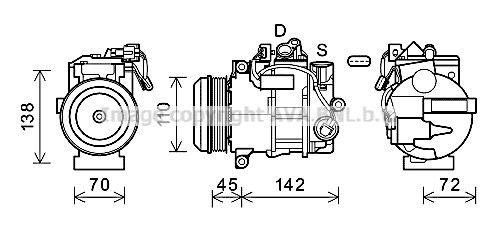 MSAK683 AVA QUALITY COOLING Компрессор, кондиционер