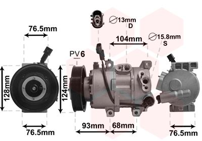 8300K242 VAN WEZEL Компрессор, кондиционер