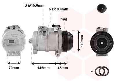 3000K530 VAN WEZEL Компрессор, кондиционер