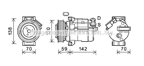 CTK063 PRASCO Компрессор, кондиционер