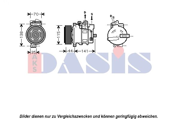 850379N AKS DASIS Компрессор, кондиционер