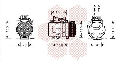 3000K084 VAN WEZEL Компрессор, кондиционер