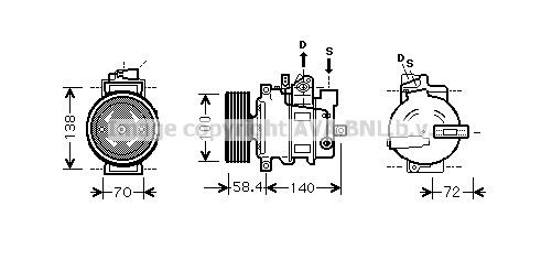 AIK262 PRASCO Компрессор, кондиционер