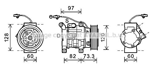 TOK625 AVA QUALITY COOLING Компрессор, кондиционер