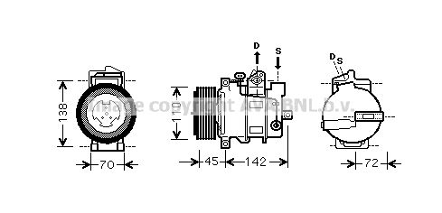 MSK570 PRASCO Компрессор, кондиционер