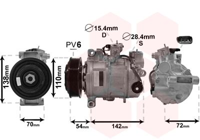 0600K495 VAN WEZEL Компрессор, кондиционер