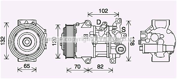 TOK739 AVA QUALITY COOLING Компрессор, кондиционер