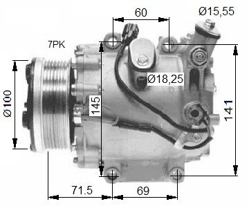 32491 NRF Компрессор, кондиционер