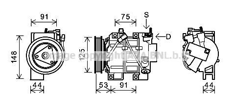 DNAK335 AVA QUALITY COOLING Компрессор, кондиционер